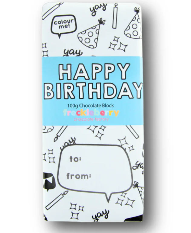 Happy Birthday Chocolate Block